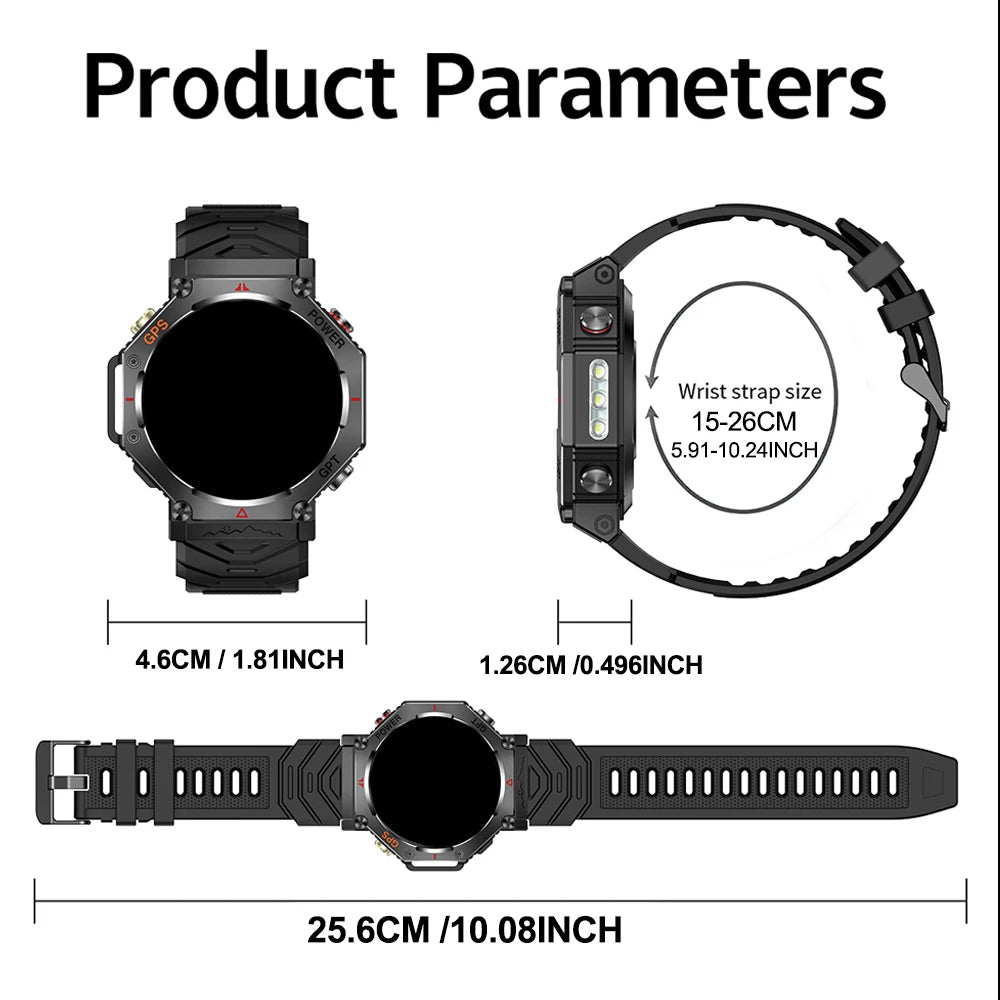 SENBONO KC91 GPS Outdoor Smartwatch - AI Voice, GPT
