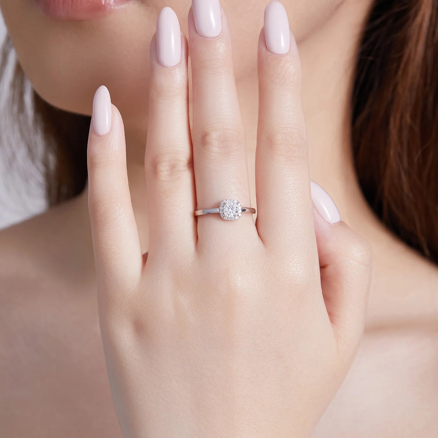 Moissanite Engagement Ring - 925 Sterling Silver