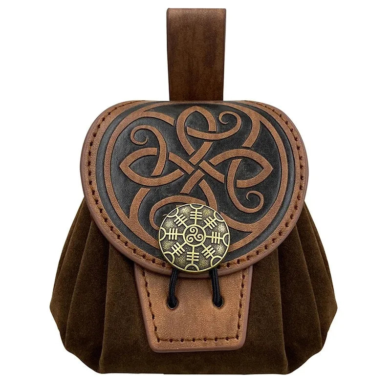 Steampunk Leather Belt Bag - Medieval Coin Purse