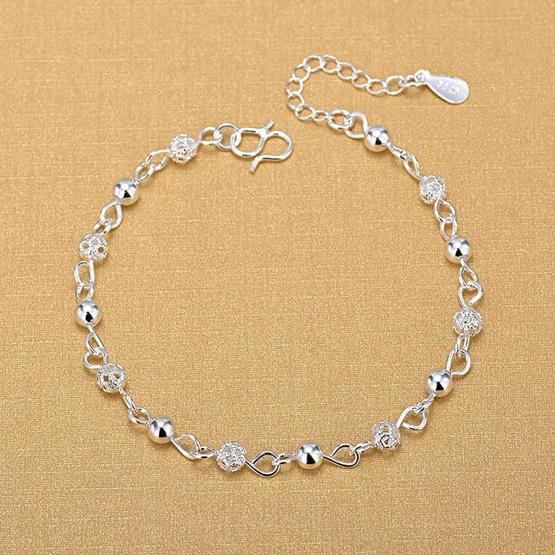 Sterling Silver Twisted Rope Chain Bracelet