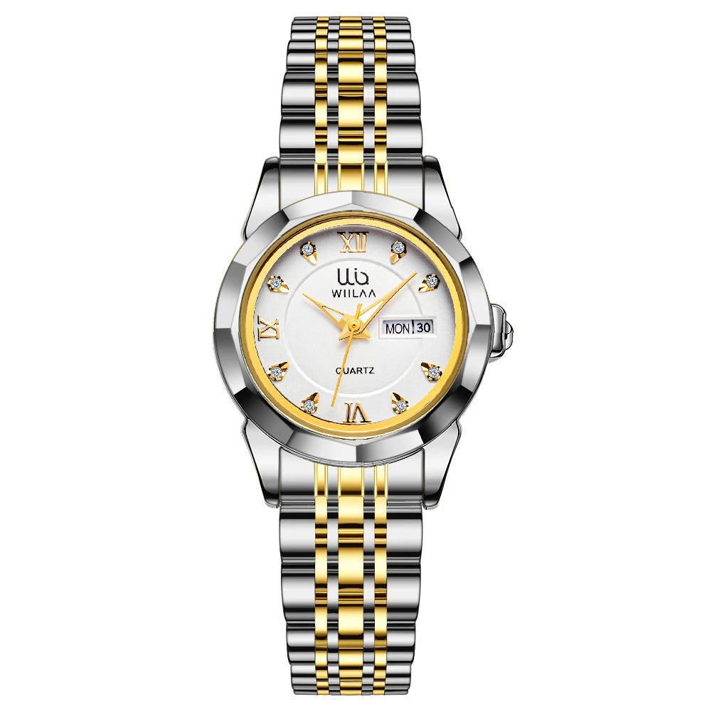 Women's Stainless Steel Watch - Luxury Quartz