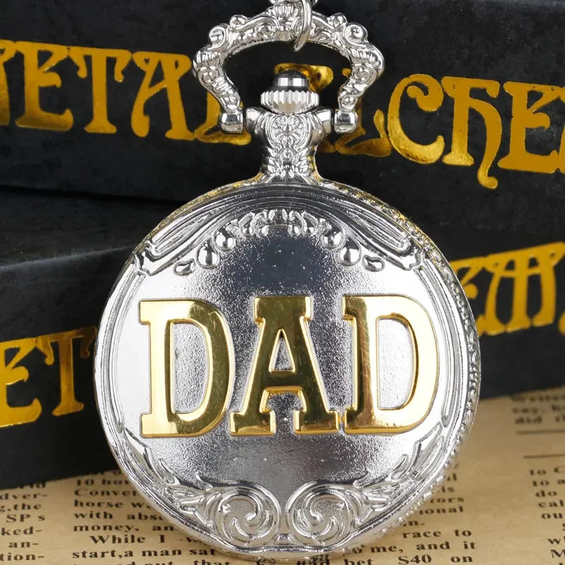 Vintage Bronze DAD Pocket Watch - Father's Gift