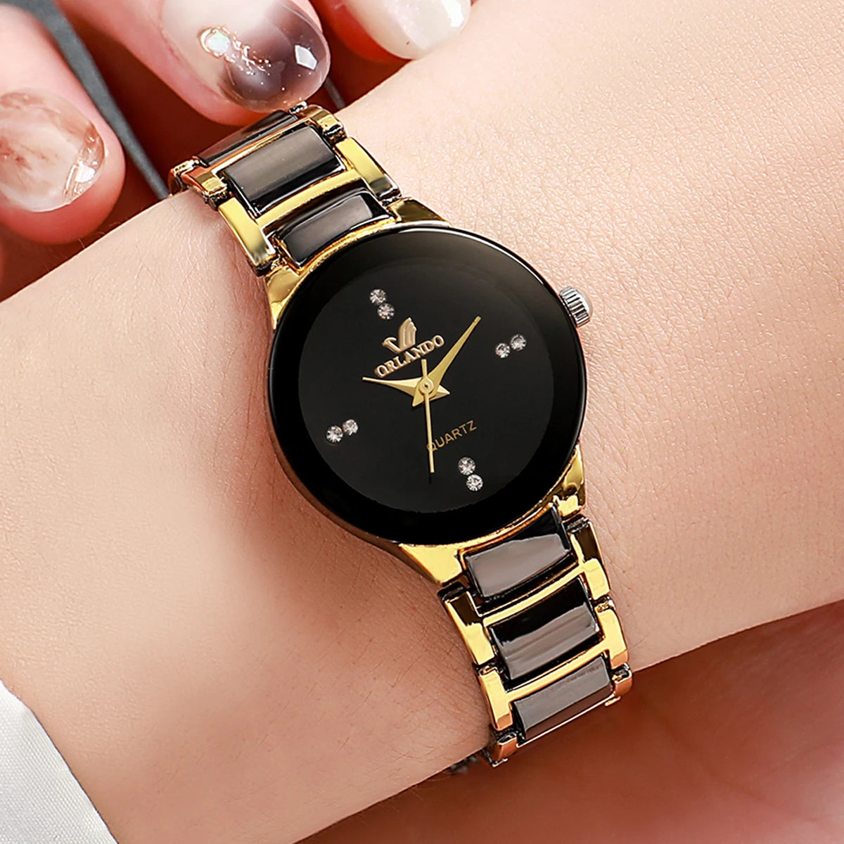 Stainless Steel Couple’s Quartz Watches, Men’s and Women’s Options