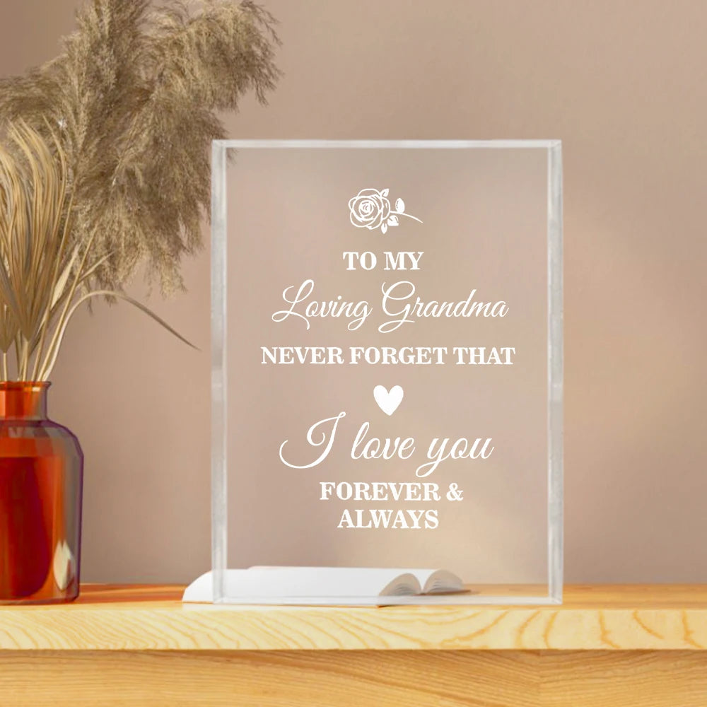 Mom Keepsake Gift Plaque – Retro Plastic Sign, 4 Designs, Ages 14+