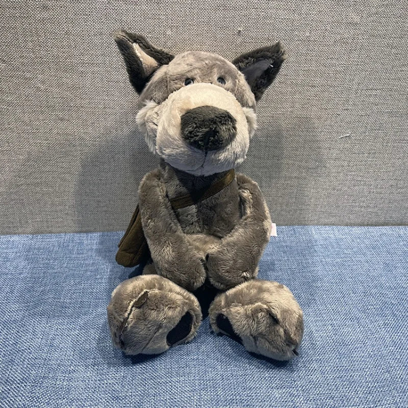 Wolf Plush Doll - Cute Woody Backpack Sleeping Toy