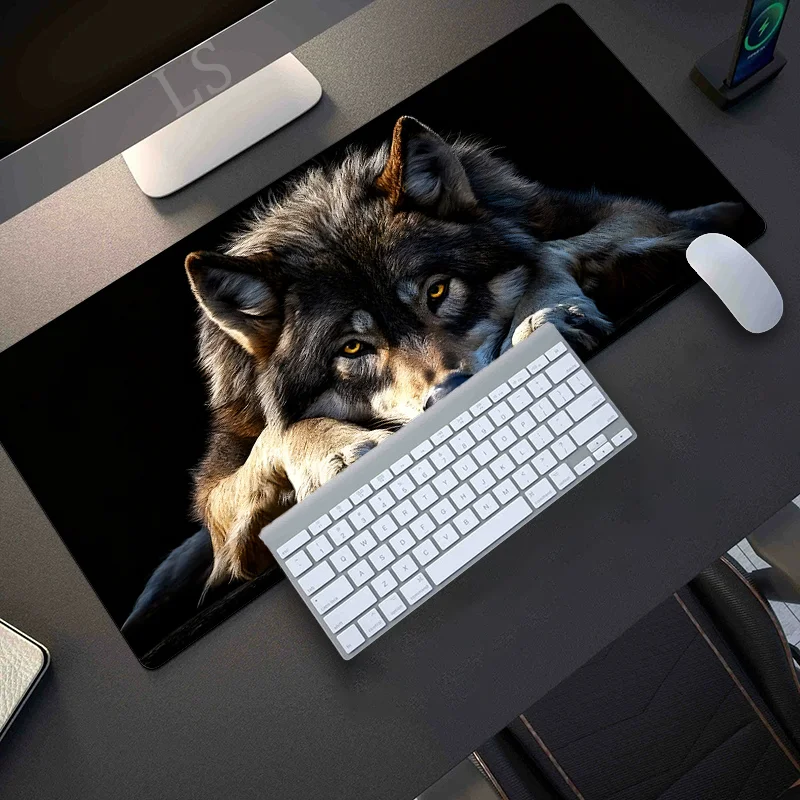 Large Wolf Mouse Pad - XXL Gaming Desk Mat 300x700x2mm