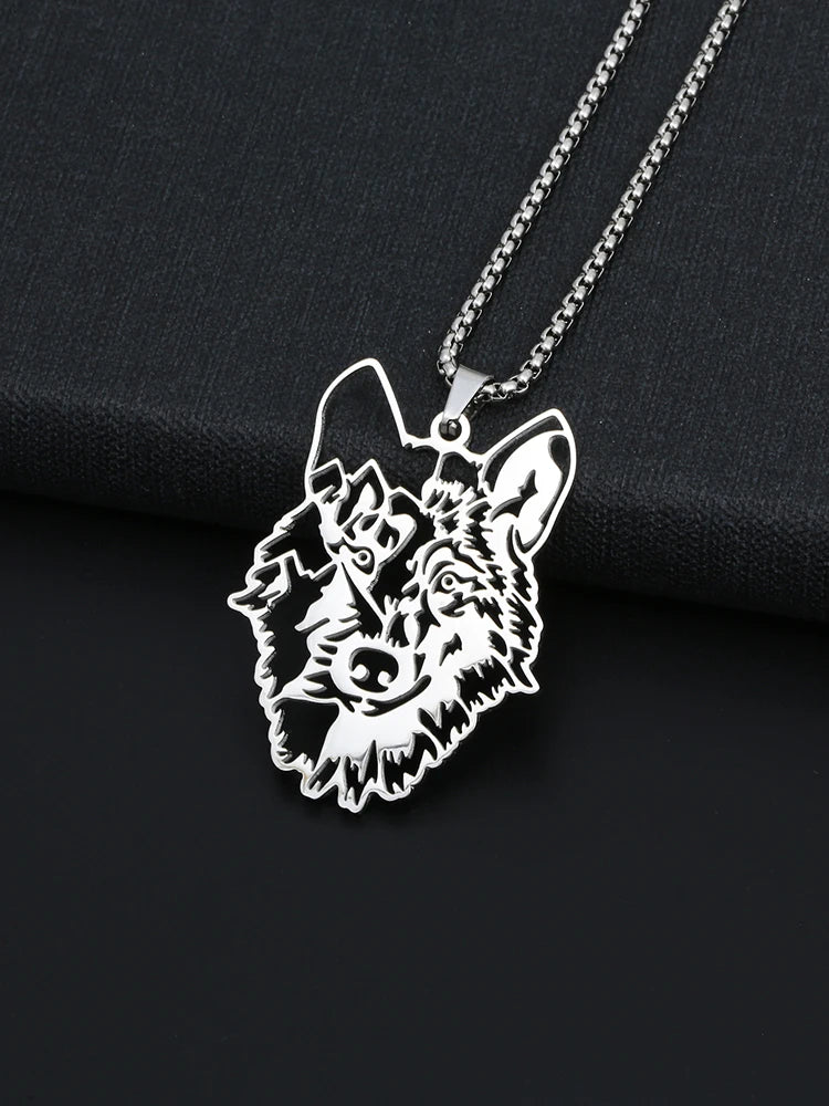 Stainless Steel Wolf Necklace