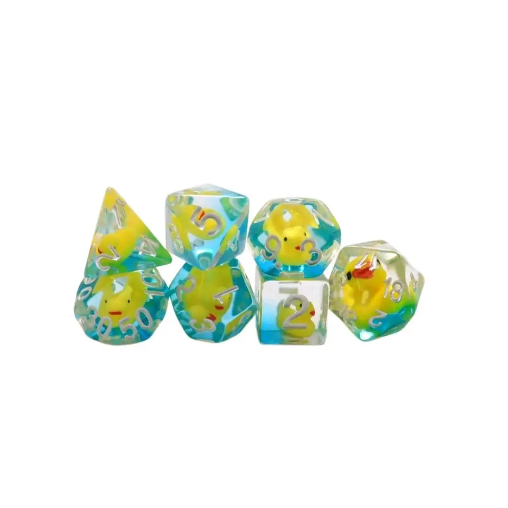 Duck Dice Set - Acrylic D&D Polyhedral Dice