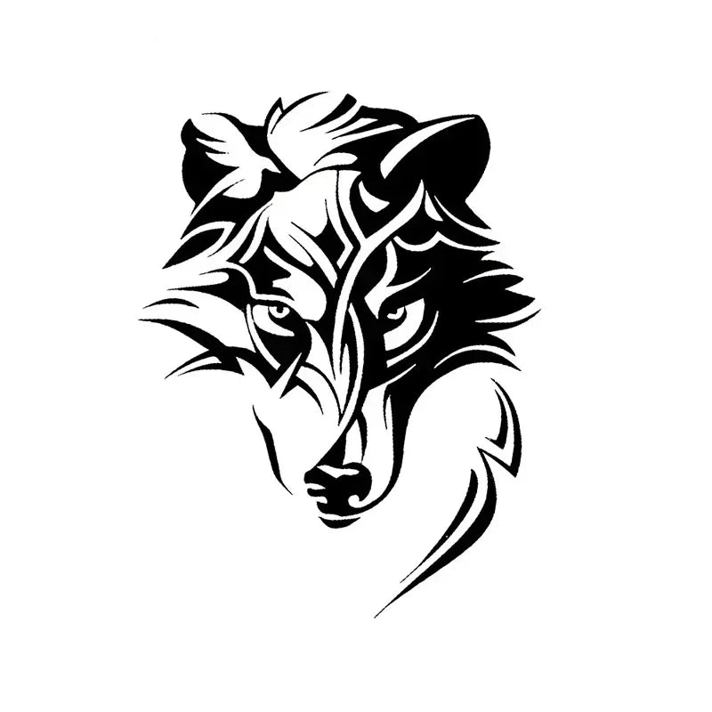 Wolf Head Car Sticker - PVC Vinyl 20x15cm & 30x23cm Decal