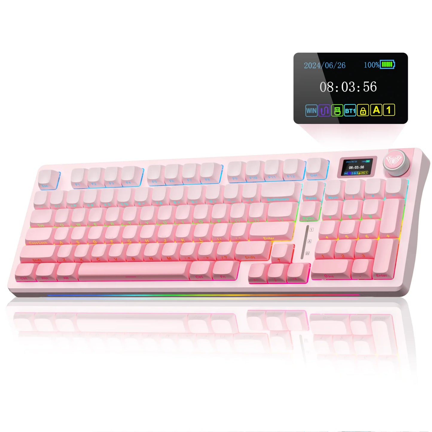 AULA S98pro Wireless Mechanical Keyboard - Gasket Mount, Hot-Swap, TFT Screen