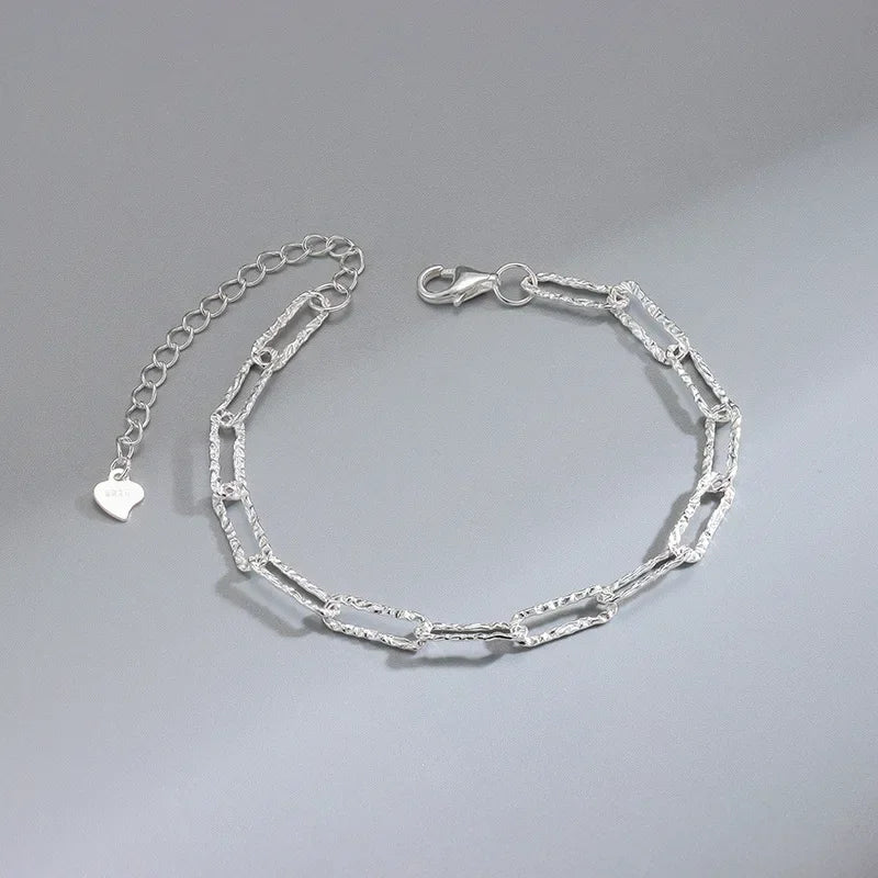 Sterling Silver Heart Necklace & Bracelet Set