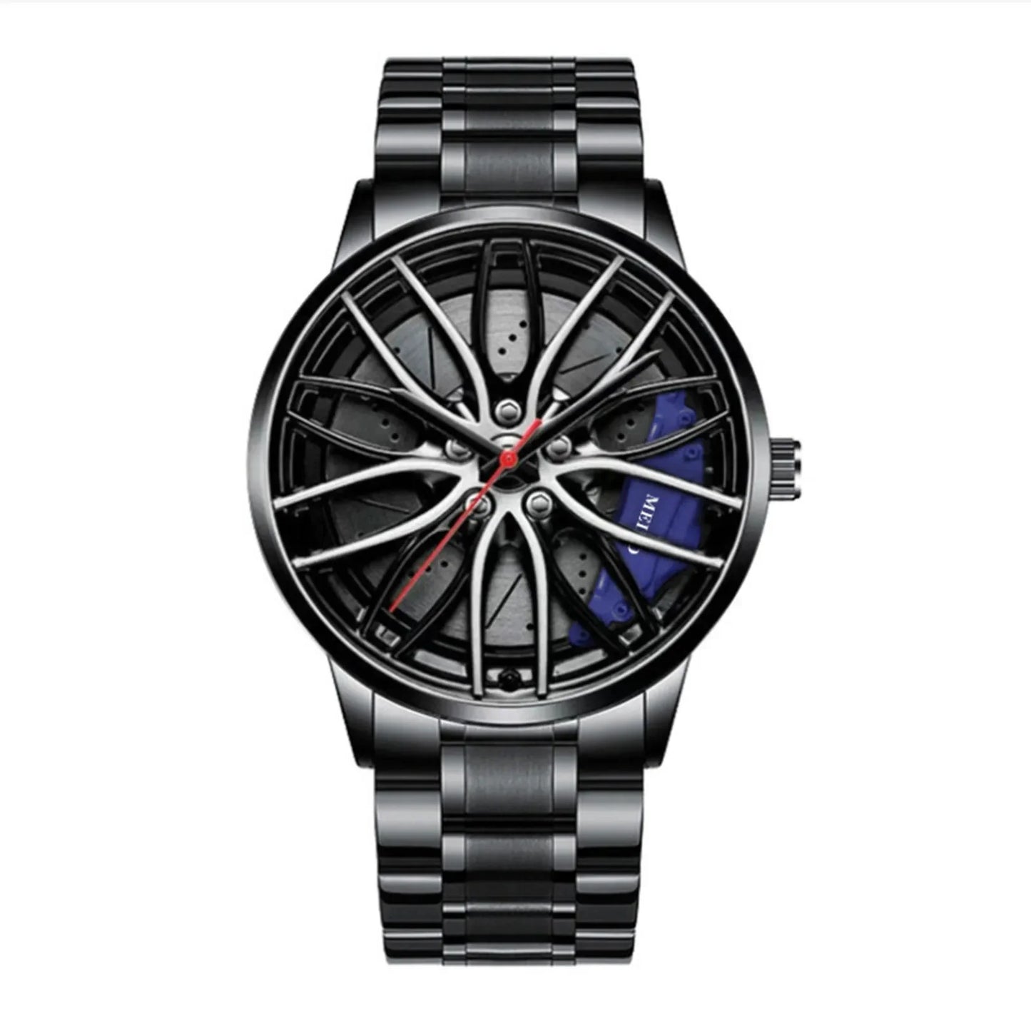 Men's Car Wheel Watch - Waterproof Stainless Steel