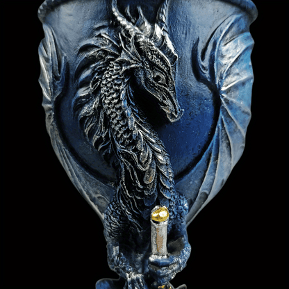 Medieval Dragon & Sword Wine Cup - 7oz, Insulated Stainless Steel, Gothic, Holiday Gift