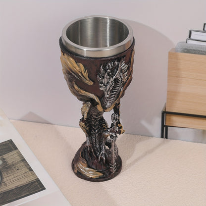Dragon Sword Goblet - 200ml, Stainless Steel, Gothic Champagne Glass, Fantasy Gift