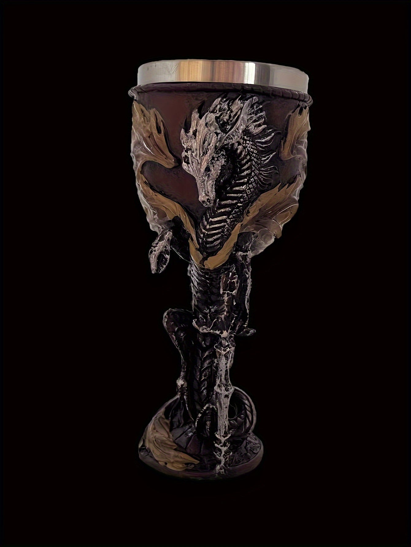 Dragon Sword Goblet - 200ml, Stainless Steel, Gothic Champagne Glass, Fantasy Gift