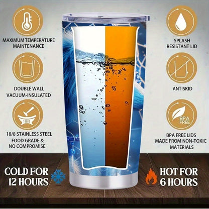 Mystic Guardian Wolf & Dreamcatcher Tumbler - 20oz, Double-Wall Insulated, Travel Mug, Gift