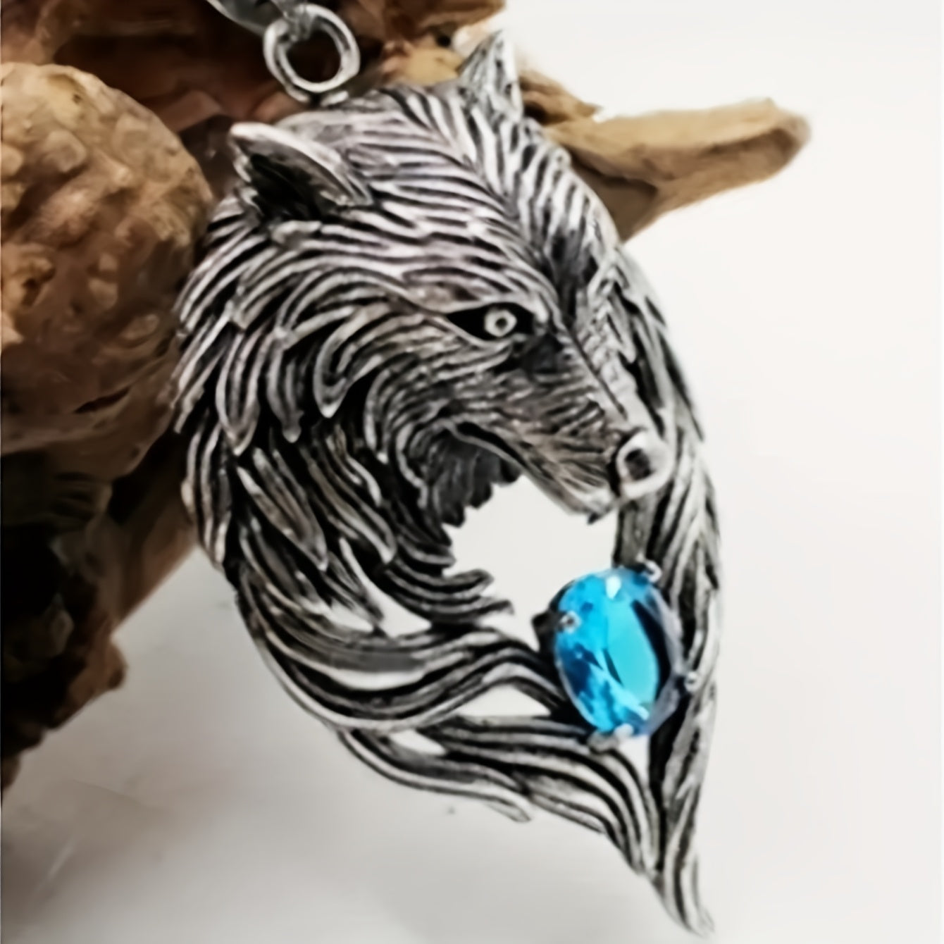 Wolf Head Necklace - Cubic Zirconia, Gothic Hip Hop, Zinc Alloy, Vintage, Daily & Gift