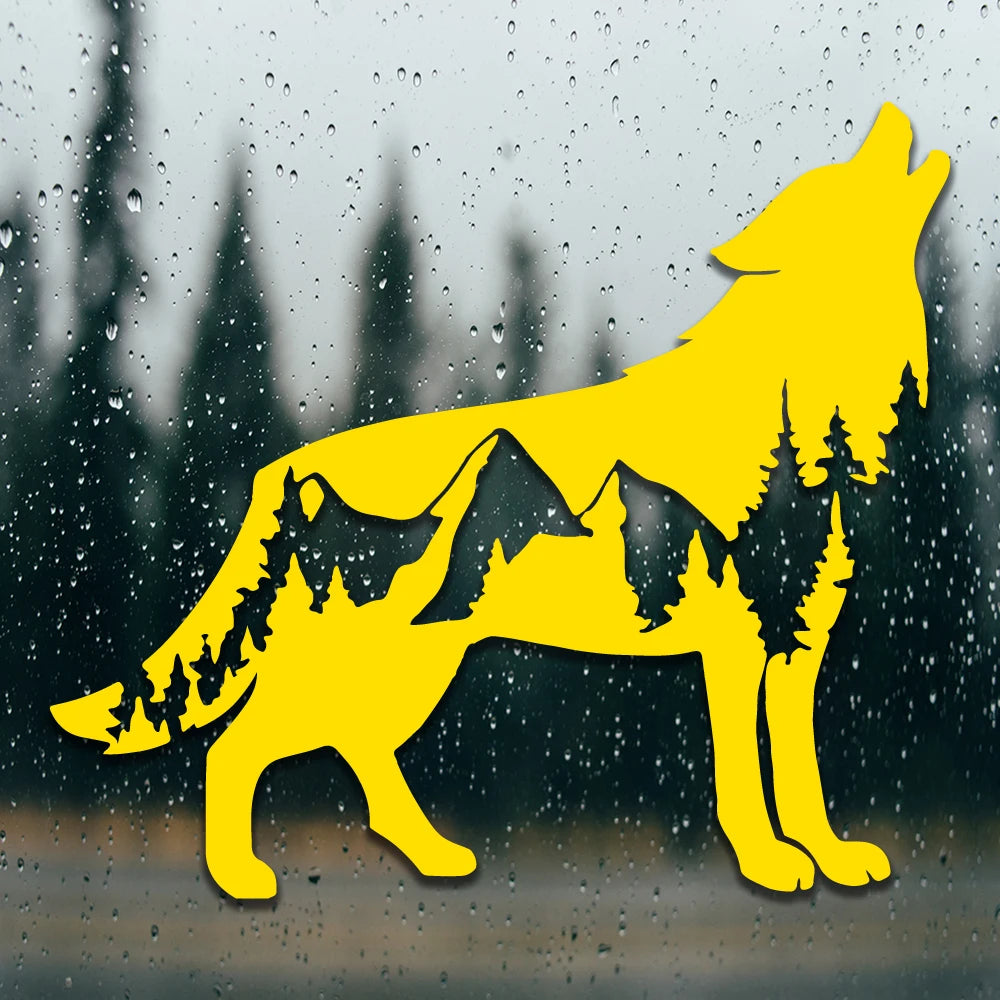 Wolf Car Sticker - 15x13cm PVC Vinyl Waterproof Die-Cut Decal