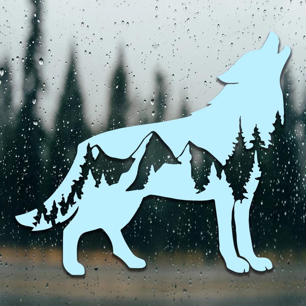 Wolf Car Sticker - 15x13cm PVC Vinyl Waterproof Die-Cut Decal