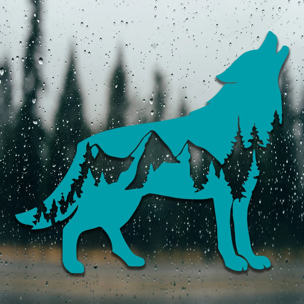 Wolf Car Sticker - 15x13cm PVC Vinyl Waterproof Die-Cut Decal