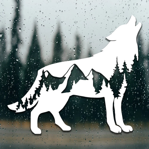 Wolf Car Sticker - 15x13cm PVC Vinyl Waterproof Die-Cut Decal