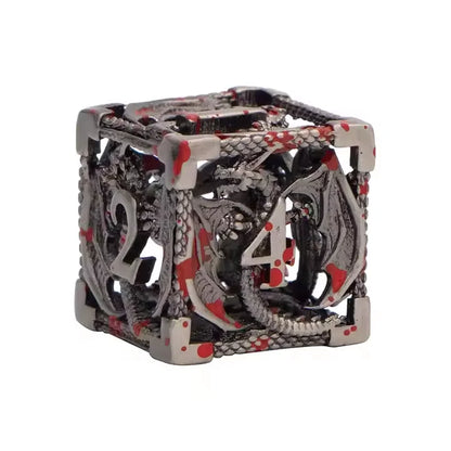 Metal Dragon Dice Set - Hollow D&D Polyhedral Dice