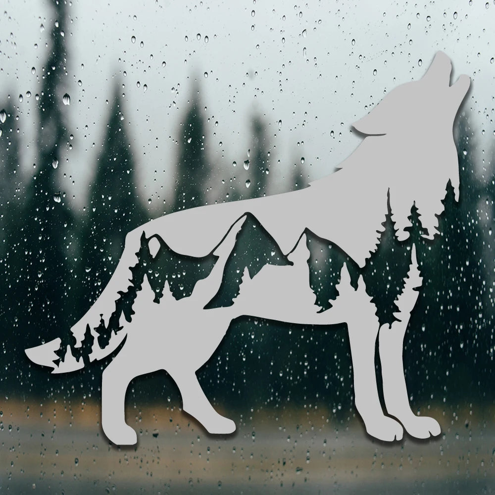 Wolf Car Sticker - 15x13cm PVC Vinyl Waterproof Die-Cut Decal