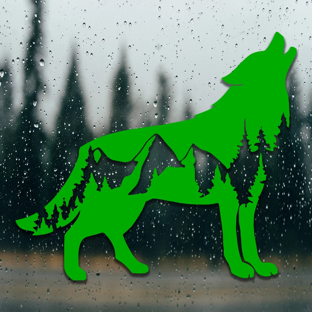 Wolf Car Sticker - 15x13cm PVC Vinyl Waterproof Die-Cut Decal