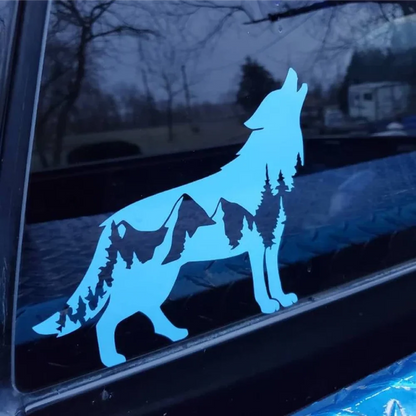 Wolf Car Sticker - 15x13cm PVC Vinyl Waterproof Die-Cut Decal