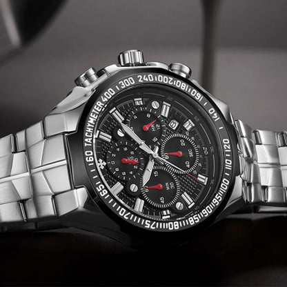 WWOOR Men’s Stainless Steel Quartz Chronograph Watch, Model 8868