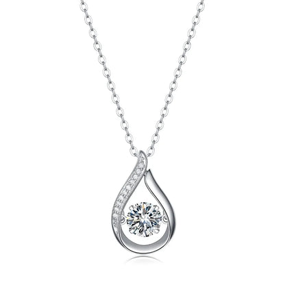 Moissanite Heart Necklace - S925 Silver Valentine's Day Gift