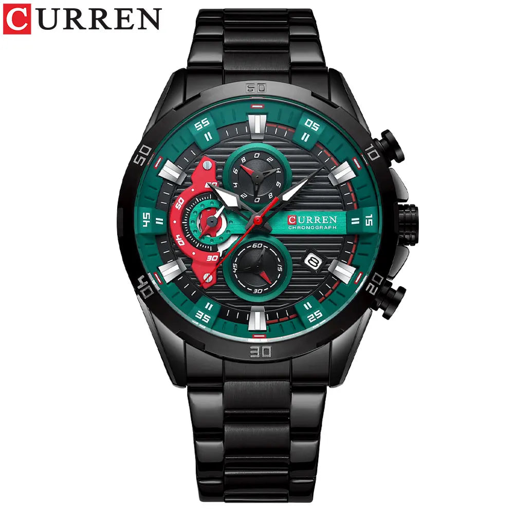 CURREN Men’s Stainless Steel Quartz Chronograph Watch, Model 8402
