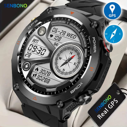 SENBONO KC82 GPS Smartwatch - 1.45" OLED, AI Voice