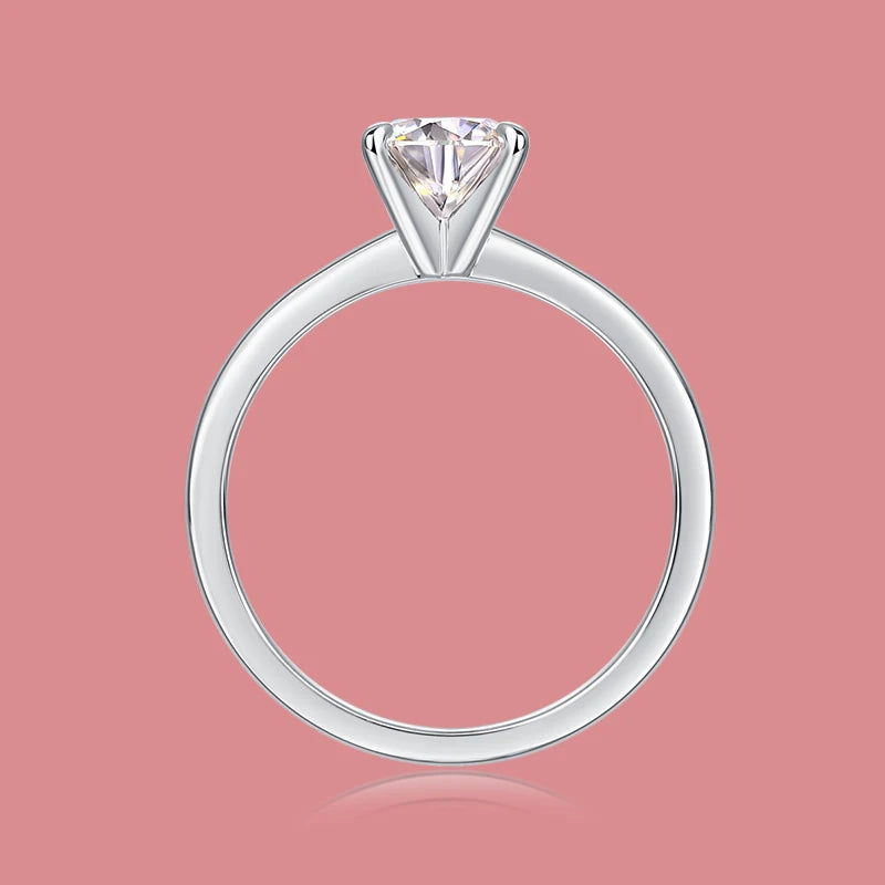 1CT Moissanite Ring - 925 Sterling Silver