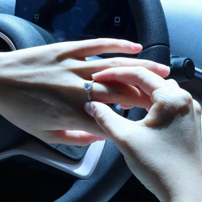 Moissanite Ring - 925 Sterling Silver