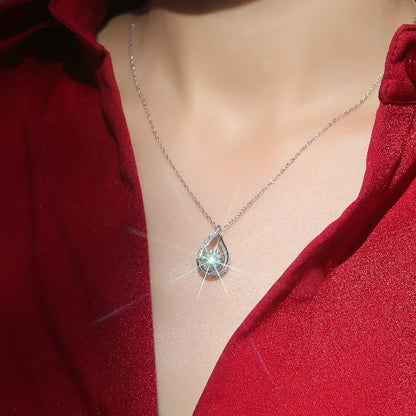 Moissanite Heart Necklace - S925 Silver Valentine's Day Gift
