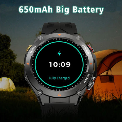 SENBONO KC82 GPS Smart Watch – 1.45" OLED, IP68, 650mAh, Compass & Altimeter