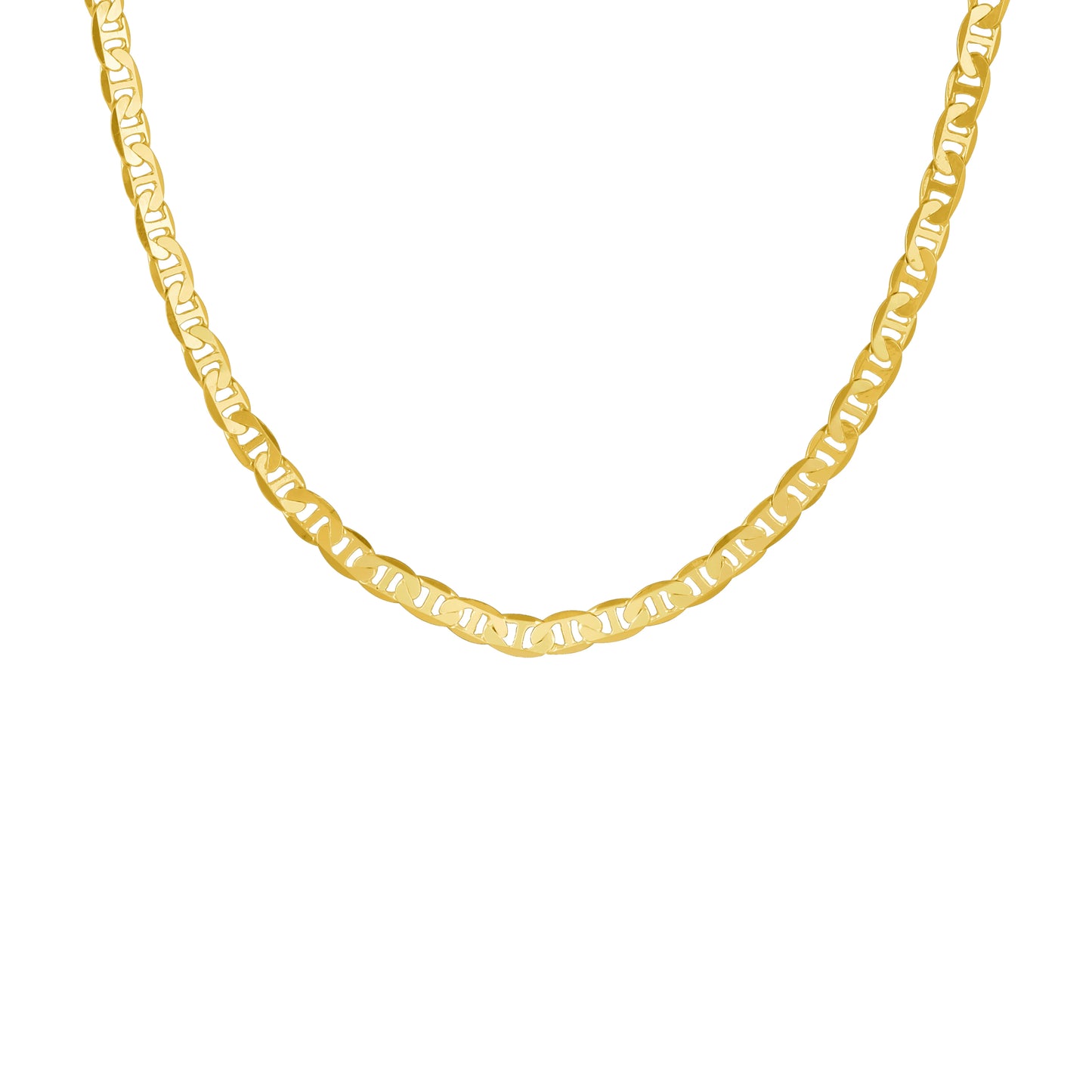 18K Gold Plated Link Chain Necklace - Brass