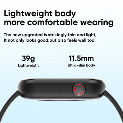 SENBONO Life3 Smartwatch - 1.83" Square, Bluetooth Call