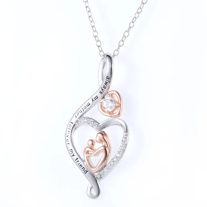 Personalized Initial Heart Necklace - 925 Sterling Silver