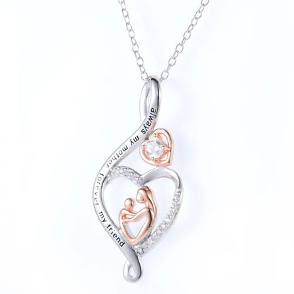 Personalized Initial Heart Necklace - 925 Sterling Silver
