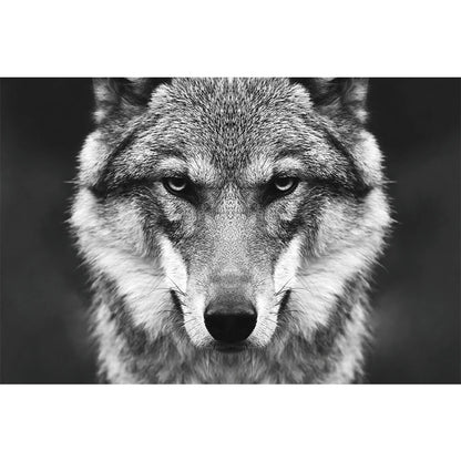 Wolf Head Canvas Wall Art - Waterproof Unframed Nordic Poster
