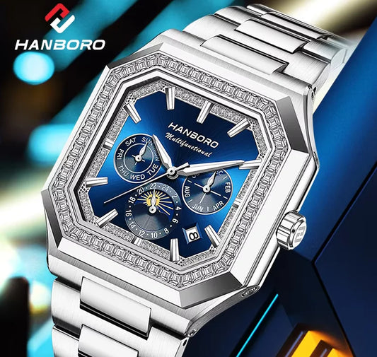 HANBORO Square Automatic Mechanical Watch - King Size