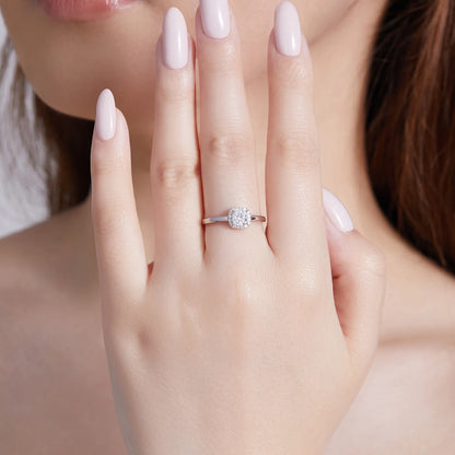 Moissanite Engagement Ring - 925 Sterling Silver