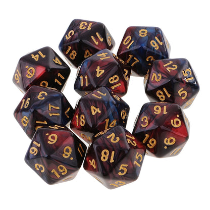 Sharp-Edge Resin Liquid-Core Dice Set for D&D and RPG Games