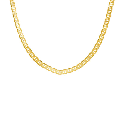 18K Gold Plated Link Chain Necklace - Brass