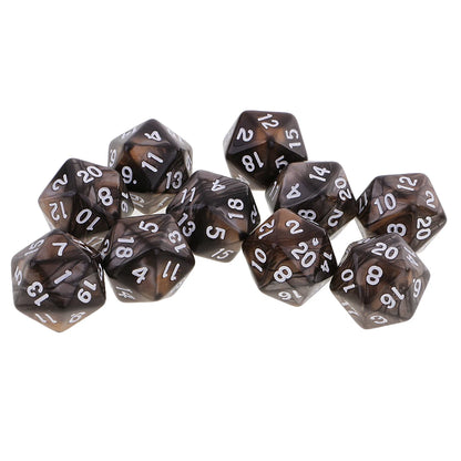 Sharp-Edge Resin Liquid-Core Dice Set for D&D and RPG Games