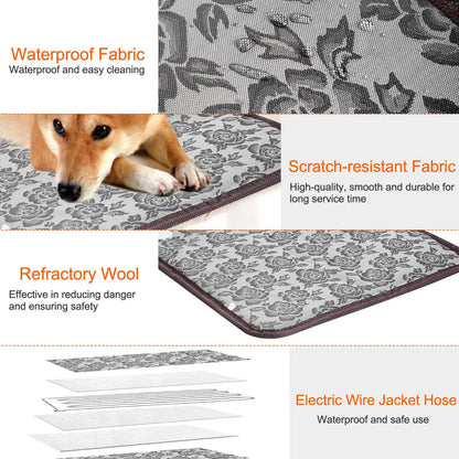 Pet Heating Pad - Waterproof, Adjustable Temperature