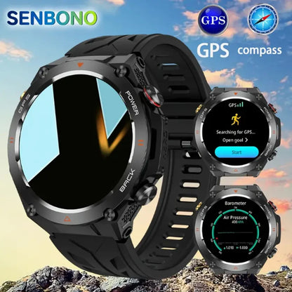 SENBONO KC82 GPS Smartwatch - 1.45" IPS, Bluetooth Call
