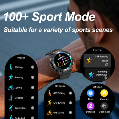 SENBONO KC91 GPS Outdoor Smartwatch - AI Voice, GPT